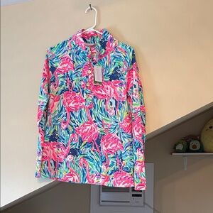 Lilly Pulitzer Pink and Blue Flamingo Sweatshirt